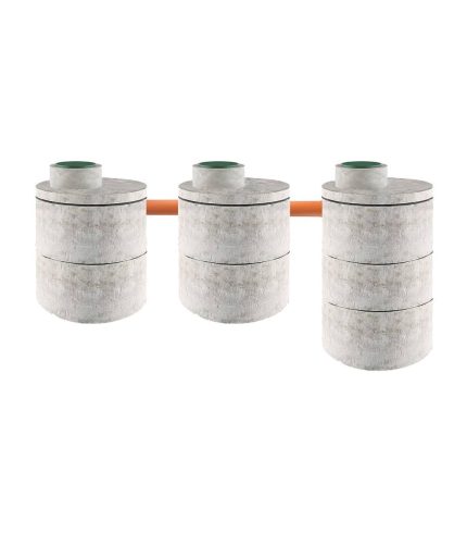 трехкамерный бетонный септик 2 на на 2 на 3 кольца 15-9. септик из бетонных колец в минске