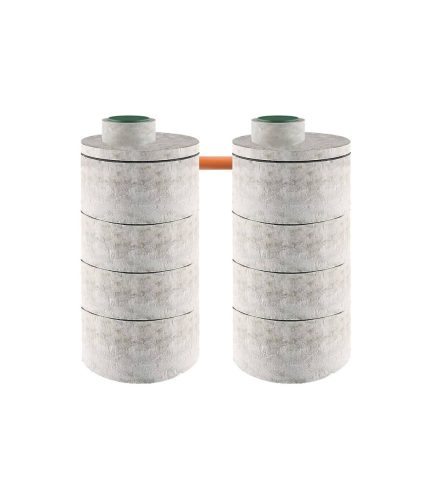 двухкамерный бетонный септик 4 на 4 кольца 15-9. септик из бетонных колец в минске